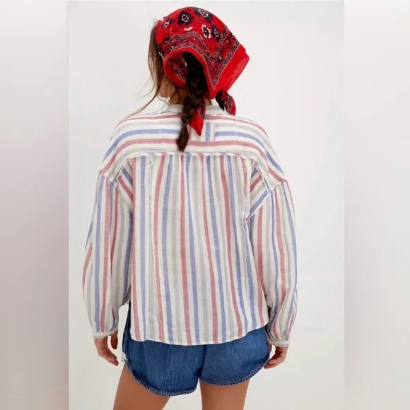 We The Free Valley Valley Double Cloth Stripped Shirt - Picture 3 of 8